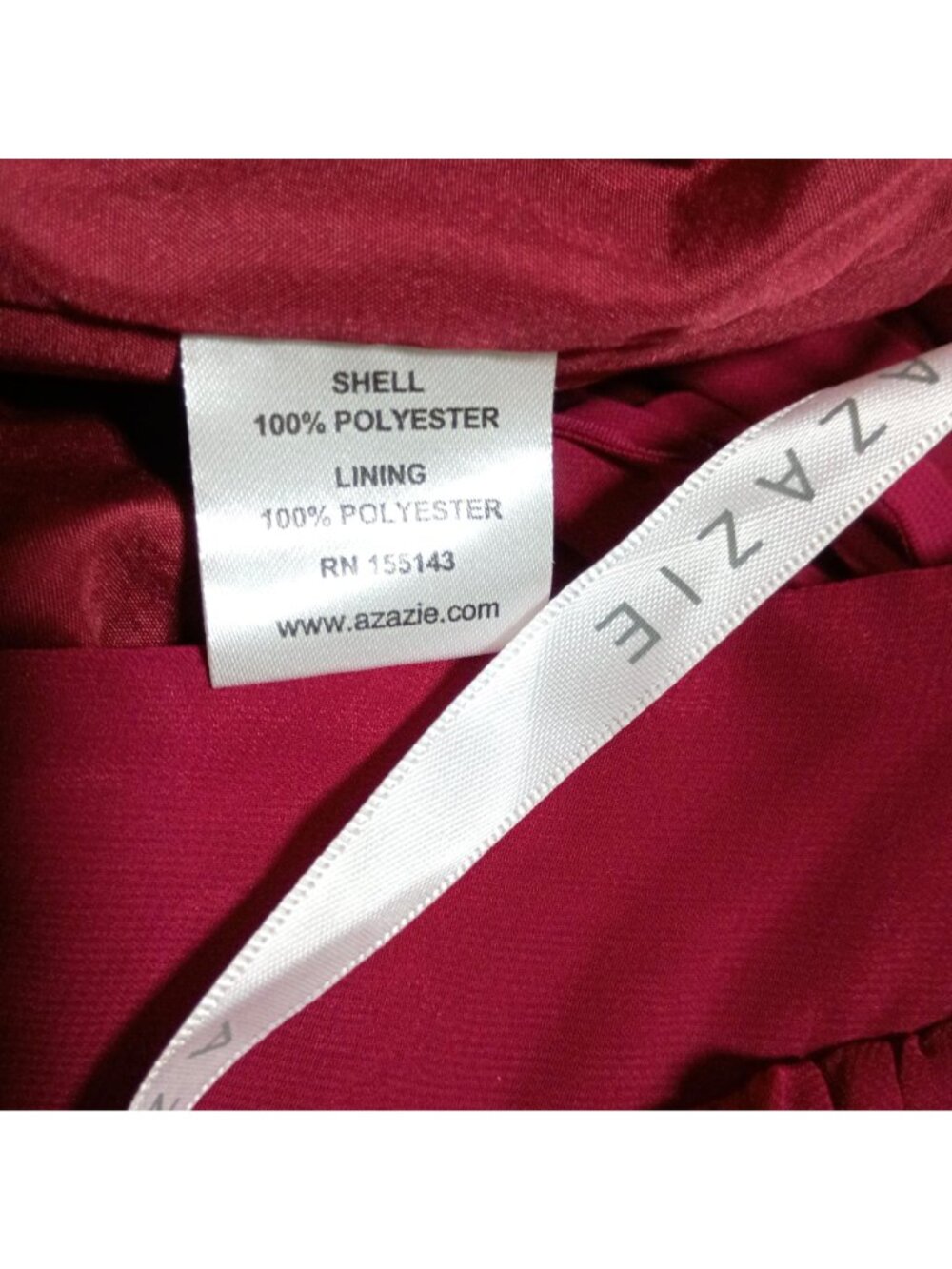 Azazie Norah Burgundy Chiffon Long Sleeve Bridesmaid Dress A16 NWT - Picture 9 of 16